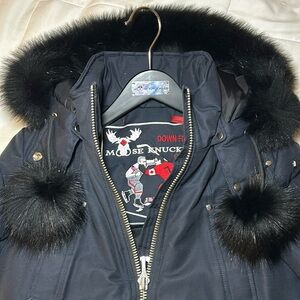 MOOSEKNUCKLE DEBBIE BOMBER JACKET FUR SMALL